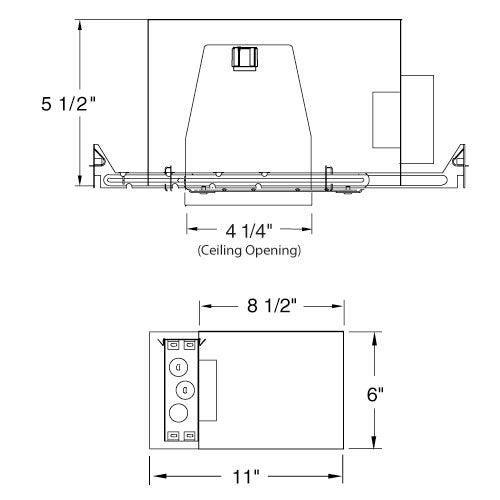 ELCO Lighting EL99P26ICEAL 4 Inch IC Airtight Vertical CFL Downlight