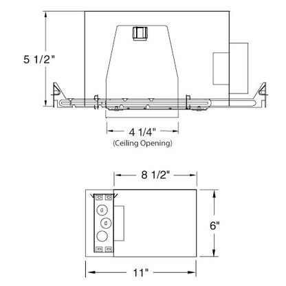 ELCO Lighting EL99P26ICEAL 4 Inch IC Airtight Vertical CFL Downlight
