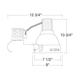 ELCO Lighting ELRV8142E 8 Inch Architectural CFL Vertical Remodel Downlights 42W 120/277V