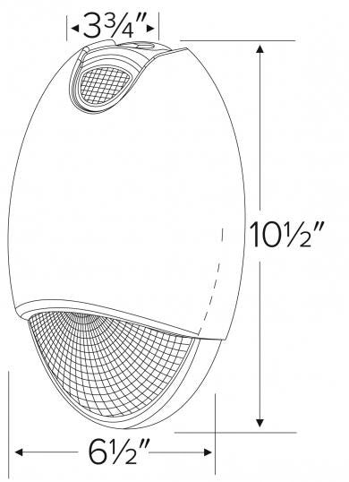 ELCO Lighting EE91L Outdoor LED Diecast Light with Emergency Battery Backup 10W 120/277V Finish | BuyRite Electric