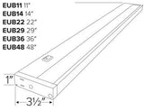 ELCO Lighting EUB11L30W Lotus LED Undercabinet Light 11 Inch Length 4W 3000K 290 lm 120V White Finish