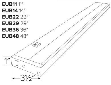 ELCO Lighting EUB42L30W Lotus LED Undercabinet Light 42 Inch Length 17W 3000K 1330 lm 120V White Finish