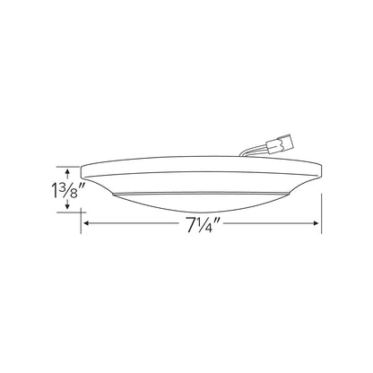 ELCO Lighting ELSF1030W 6 Inch Arvid LED Ceiling Mount Disk Light 11.5W 3000K 850 lm White Finish