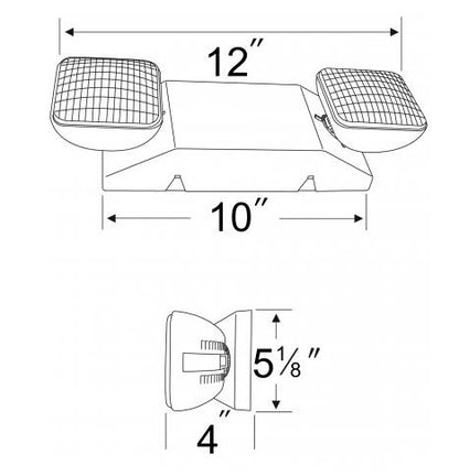 ELCO Lighting EE22L LED Adjustable Emergency Light 3W 120/277V Finish | BuyRite Electric