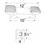 ELCO Lighting EE22L LED Adjustable Emergency Light 3W 120/277V White Finish