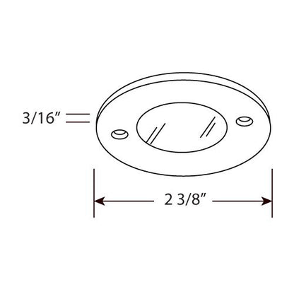 ELCO Lighting E252N Undercabinet Pucks, Aster Mini Super Slim Round LED Puck Light 3.5W 3000K 280 lm 12V Nickel Finish