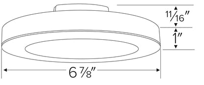 ELCO Lighting ELSF1230W 6 Inch Colby LED Ceiling Mount Disk Light 13.5W 3000K 900 lm White Finish
