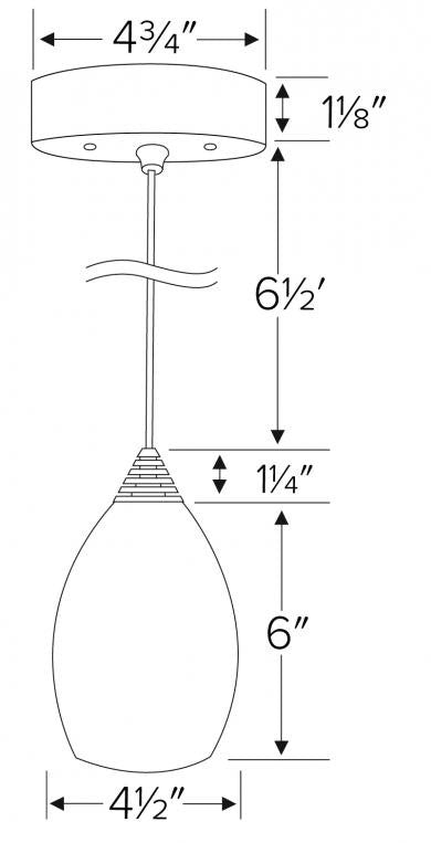 ELCO Lighting EDL62N-FR LED Becket Glass Pendants 5W 3000K 300 lm 120 Finish | BuyRite Electric