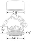 ELCO Lighting E248BZ Undercabinet Pucks, Xyris Mini LED Baffle Puck Light 3W 3000K 180 lm Bronze Finish