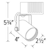 ELCO Lighting ETLD530WW Low Voltage LED Anchor Track Fixture 50W 12V Triac All White Finish