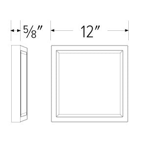 ELCO Lighting ELSP2230B 12 Inch Square Sky Panel 3000K 1450 lm 120V Black Finish