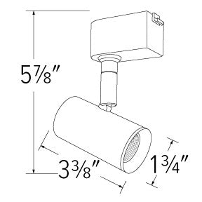 ELCO Lighting ET741B LED Timber Track Fixture 10W 3000K 650 lm 120V Black Finish