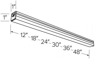 ELCO Lighting EUD3230W SAGE LED Undercabinet Lightbar 12 Inch 5W 3000K 300 lm 120V Finish