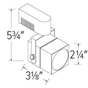 ELCO Lighting ETLD532B Low Voltage LED Hoxton Track Fixture 50W 12V Triac Black Finish