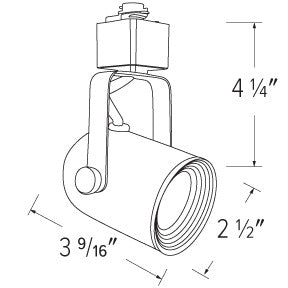 ELCO Lighting ET62730DB LED Uni Track Fixture 8W 3000K 600 lm 120V Black Finish