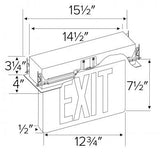 ELCO Lighting EDGREC1G Recessed LED Edge Lit Exit Sign Green Letters, Single Face