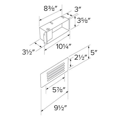 ELCO Lighting ELST21 LED Step Light with Angled Louver 2W 3000K 120V Finish | BuyRite Electric
