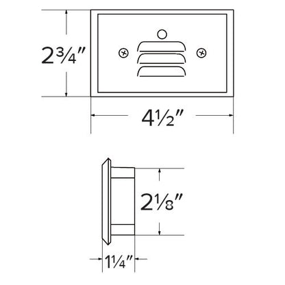 ELCO Lighting ELST68 Mini Photocell LED Step Light with Angled Louver 0.75W 3000K 50 lm 120V Finish | BuyRite Electric