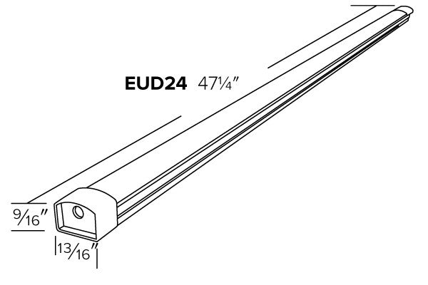 ELCO Lighting EUD24CW LED Undercabinet Lightbars 47 1/4 Inch 18W 4000K 12V Aluminum Finish