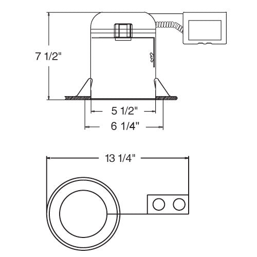 ELCO Lighting EL527RHE32 5 Inch CFL Vertical Remodel Downlights 32W 120/277V