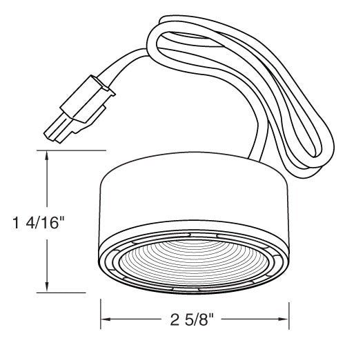 ELCO Lighting E348W Xyris Mini LED Baffle Puck Light Kit 9W 3000K 540 lm 120V White Finish