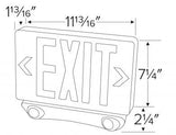 ELCO Lighting EE85HR LED Exit Sign and LED Emergency Light Combo Red Letters 120/277V