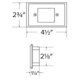 ELCO Lighting ELST76N Mini LED Step Light with Frosted Acrylic Lens 0.8W 3000K 12V Nickel Finish