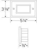 ELCO Lighting ELST9130W Mini LED Step Light with Open Faceplate 2W 3000K 12V White Finish