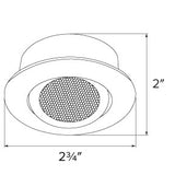 ELCO Lighting E242N Undercabinet Pucks, Clover Mini LED Gimbal Recessed Mount Light 3W 3000K 180 lm Nickel Finish