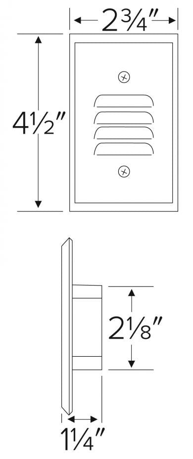 ELCO Lighting ELST74 Mini LED Step Light with Angled Louver 0.8W 3000K 12V Finish | BuyRite Electric