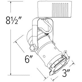 ELCO Lighting ETLD558W Low Voltage LED Studio II Track Fixture 50W 12V Triac White Finish