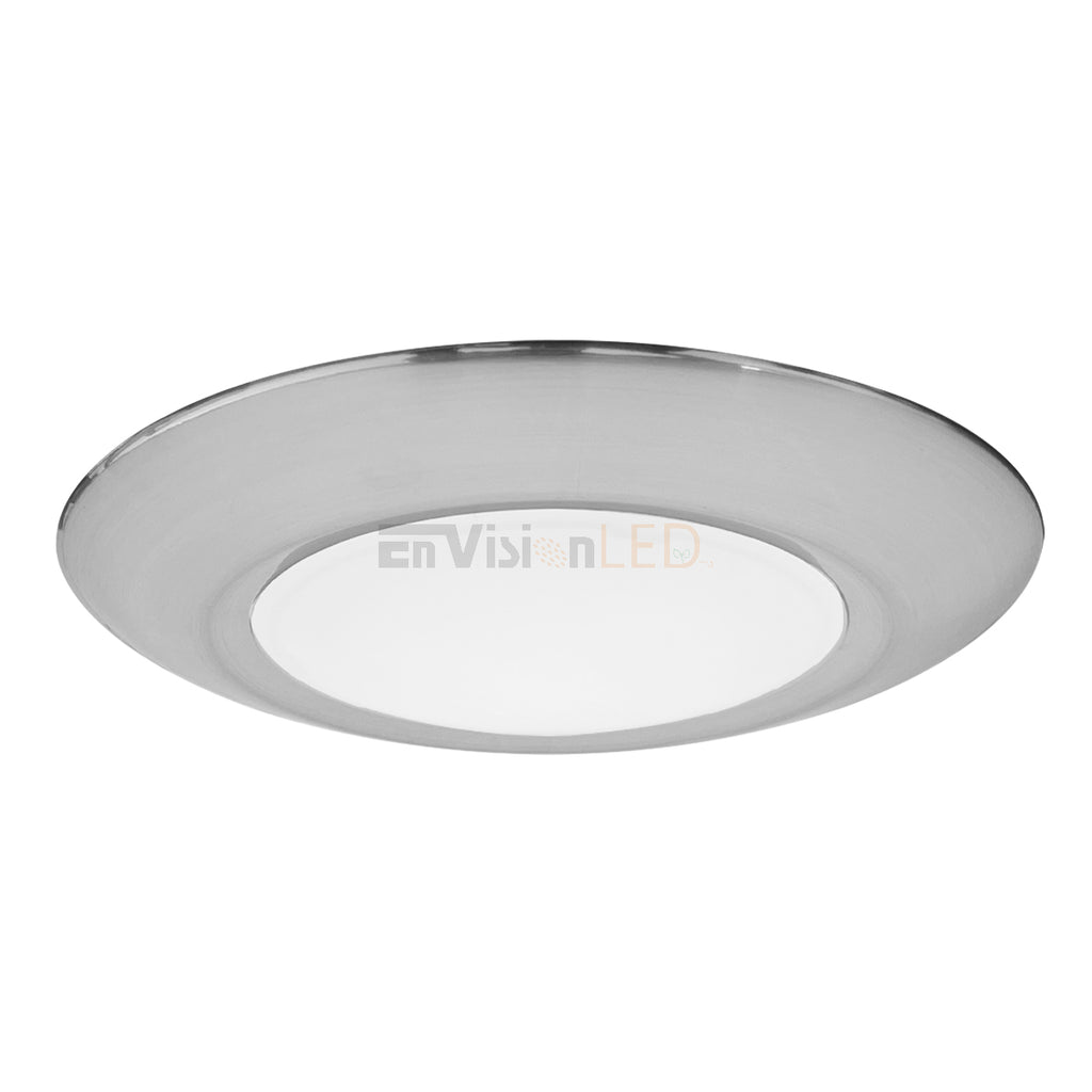 EnvisionLED LED-CDSK-6-15W-TRI-BN LED 6 Inch Cusp Disk CCT Selectable 15W Brushed Nickel Finish
