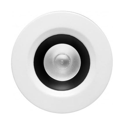 Elco Lighting E1L02WF30B 1'' Oak™ Recessed Downlight, Round Style, 50° Beam Angle, Color Temperature 3000K, Black With White Trim Finish