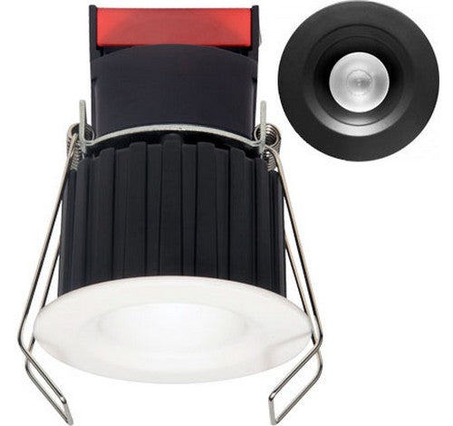 ELCO Lighting E1L02FXXBB Oak System Contemporary Black LED 1" Round Recessed Downlight - BuyRite Electric