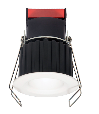 Elco Lighting E1L02WFSDH 1" Round Recessed Oak™ Downlight, Beam Angle 50° Color Temperature SunsetK, Haze with White Trim