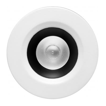 Elco Lighting E1L02NF30B 1'' Oak™ Round Recessed Downlight, 28° Beam Angle, Color Temperature 3000K, Black/White
