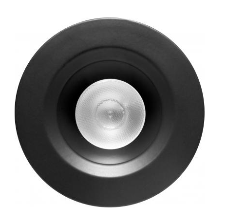 Elco Lighting E1L02NF35BB 1" Round Recessed Oak™ Downlight, Beam Angle 28° Color Temperature 3500K, All Black