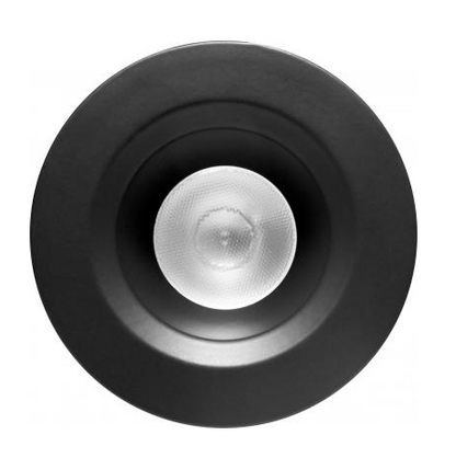 Elco Lighting E1L02WF35BB 1" Round Recessed Oak™ Downlight, Beam Angle 50° Color Temperature 3500K, All Black