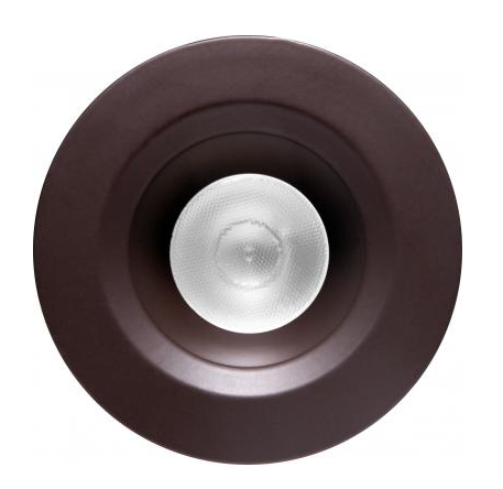 Elco Lighting E1L02WF35BZ 1" Round Recessed Oak™ Downlight, Beam Angle 50° Color Temperature 3500K, All Bronze