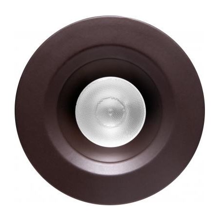 Elco Lighting E1L02WF35BZ 1" Round Recessed Oak™ Downlight, Beam Angle 50°, Color Temperature 3500K, All Bronze