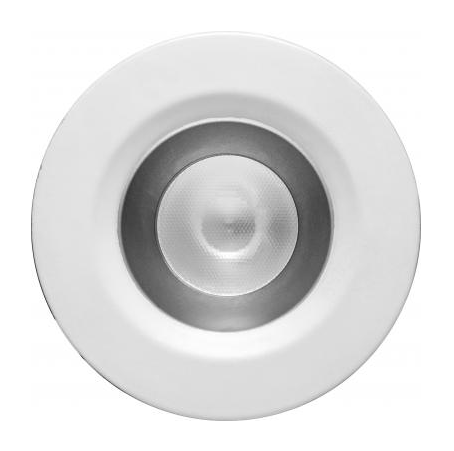 Elco Lighting E1L02WF35H 1" Round Recessed Oak™ Downlight, Beam Angle 50°, Color Temperature 3500K, Haze with White Trim