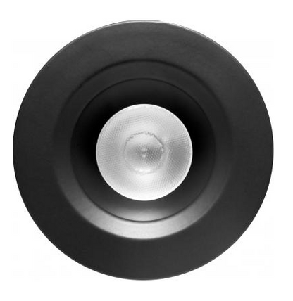 Elco Lighting E1L02WF40BB 1'' Oak™ Round Recessed Downlight, 50° Beam Angle, Color Temperature 4000K, All Black