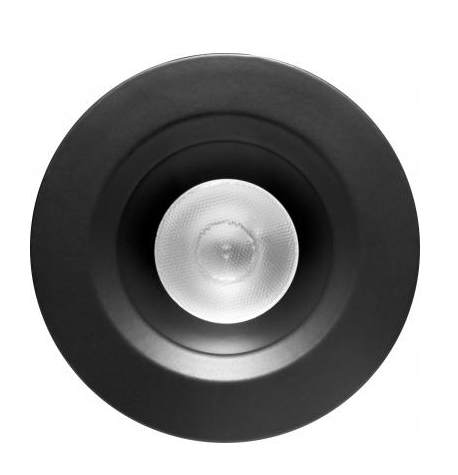 Elco Lighting E1L02WFSDBB 1" Round Recessed Oak™ Downlight, Beam Angle 50° Color Temperature SunsetK, All Black