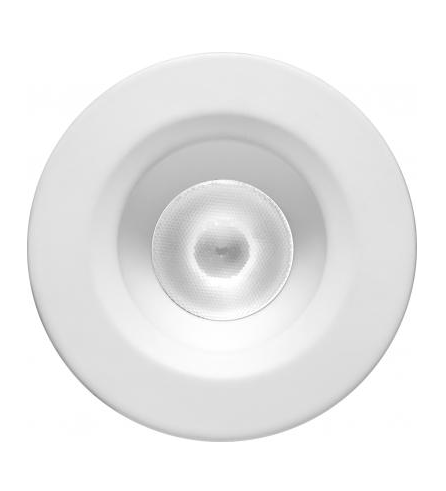 Elco Lighting E1L02WFSDW 1'' Oak™ Round Recessed Downlight, 50° Beam Angle, Color Temperature SunsetK, All White