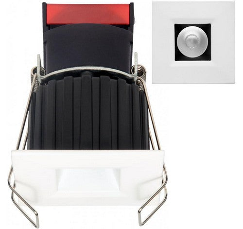 ELCO Lighting E1L12FXXB Oak System Contemporary Black with White Ring LED 1" Square Recessed Downlight - BuyRite Electric