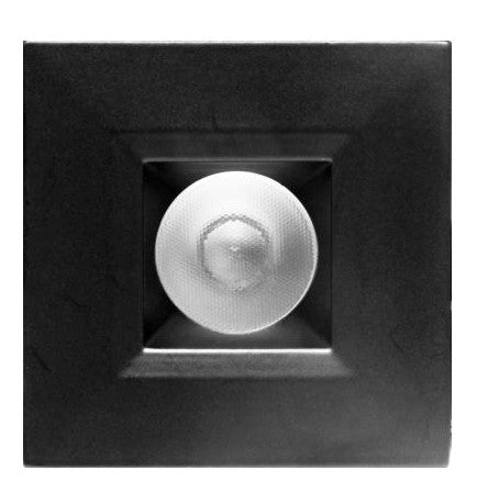 ELCO Lighting E1L12NF27BB 1" Oak System Contemporary LED Recessed Downlight Square Style, Beam Angle 28° Color Temperature 2700K, All Black Finish