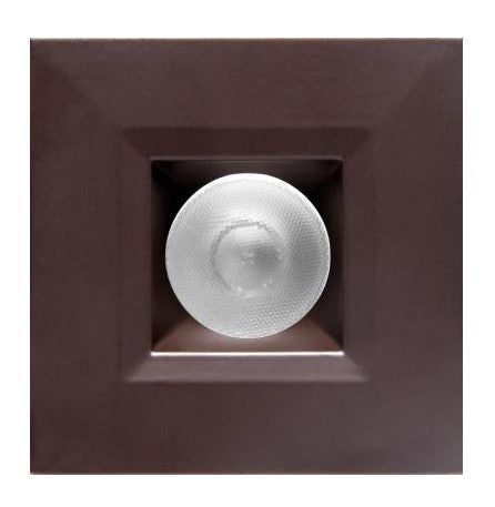 ELCO Lighting E1L12NF27BZ 1" Oak System Contemporary LED Recessed Downlight Square Style, Beam Angle 28° Color Temperature 2700K, All Bronze Finish