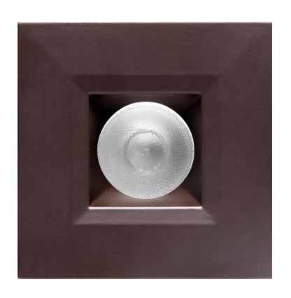 ELCO Lighting E1L12NF27BZ 1" Oak System Contemporary LED Recessed Downlight Square Style, Beam Angle 28° Color Temperature 2700K, All Bronze Finish
