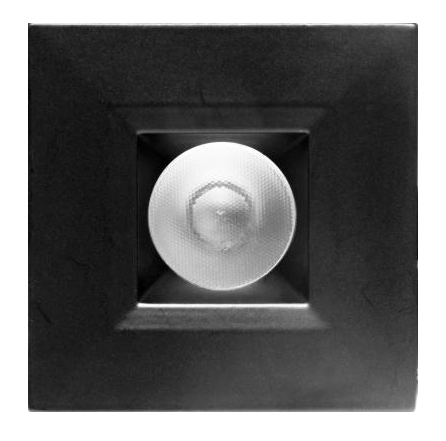 Elco Lighting E1L12NF30BB 1" Square Recessed Oak™ Downlight, Beam Angle 28° Color Temperature 3000K, All Black