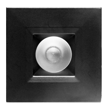 Elco Lighting E1L12NF35BB 1" Square Recessed Oak™ Downlight, Beam Angle 28°, Color Temperature 3500K, All Black